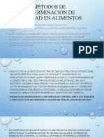 Métodos de Determinación de Humedad en Alimentos PP