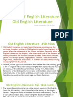 A History of English Literature. Old English Literature