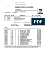 Boleta de Matricula Y Horario 2022-2 Duplicado: Universidad Nacional de Ingenieria