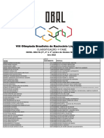 Classificados 1 Fase Obrl 2022 Delta