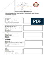 Writing Bibliography Worksheet