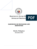 DFA Handbook On Privileges and Immunities