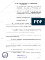 Lei Complementar N 039 Acrescenta Na Estrutura Adm Gerencia de Bem Estar Animal