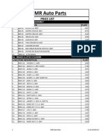 SMR Auto Parts Price List