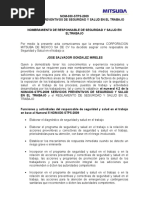 Designación de Responsable NOM-030-STPS-2009