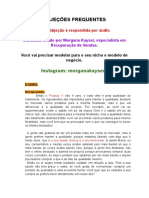 TEXTOS para Áudios Das OBJEÇÕES FREQUENTES