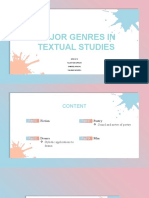 Major Genres in Textual Studies Group 2