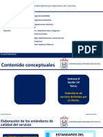 Semana 8 Sesión 11 Estándares de Servicio Definidos Por El Cliente