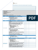 Cuestionario de Responsabilidad en Derechos Humanos (DDHH) para Proveedores