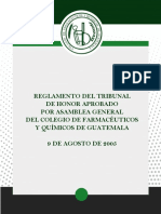 Reglamento Del Tribunal de Honor Aprobado Por Asamblea General Cofaqui