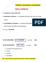 Equações Do Movimento, Velocidade e Aceleração