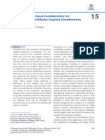 Occlusal Consideration For Mandibular Implant Overdentures