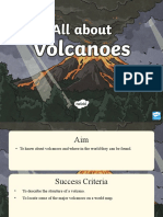 Map of Active Volcanoes and Mountain Ranges of The World