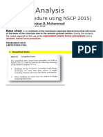 LESSON On Seismic Analysis (Static Procedure, NSCP 2015) BASE SHEAR ONLY