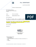 Carta de Informe de Actividades