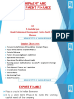 Pre Shipment and Post Shipment Finance: BY R.Govindarajan Head-Professional Development Centre-South Zone Chennai