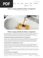 Filtrar El Agua Potable de Hierro y Magnesio I