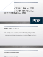 Introduction To Audit Services and Financial Statements Audit