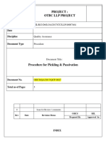 Pickling Passivation Procedure