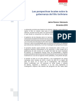 Las Perspectivas Locales Sobre Litio en Bolivia