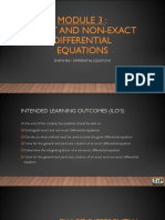 EMATH 003 - Module 3 - Exact and Non-Exact Differential Equations (CE21S5)