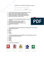 EXAMEN de Significado y Uso de Código de Señales y Colores