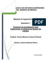 Protocolo de Investigación para La Implementación de Un Sistema de Gestión de Calidad.