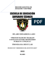 Silabo Protocolo de Trabajo Conjunto Con El Ministerio Publico 2022