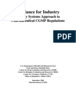 FDA Quality Systems GMP Guidance