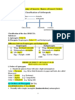 Lecture 3 Taxonomy of Insects and Basics of Insect Orders