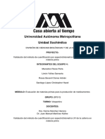 Validación Del Metódo de Cuantificación Por Espectrofotometria UV de Cafeína