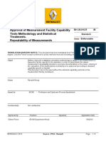 Approval of Measurement Facility Capability Tests Methodology and Statistical Treatments. Repeatability of Measurements