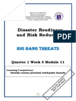 Disaster Readiness and Risk Reduction: Big Bang Threats