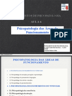 Aula 6 (Psicopatologia Das Áreas de Funcionamento)