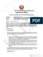 ¿Currículum Vitae de Especialista Legal Es Información Pública?