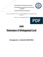 Cours Gouvernance Et Développement Local