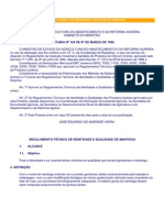 Regulamento Técnico de Identidade e Qualidade de Manteiga