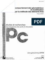 DIV-1999-0053 Lois de Comportement Des Geomateriaux Et Modelisation Par La Methode Des Elements Finis