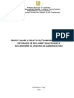 PPP Serviços de Acolhimento de Crianças e Adolescentes