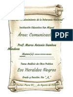 Ficha de Lectura Heraldos Negros 5to Año