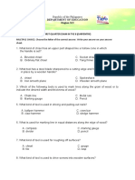 Pretest in Tve8 (Carpentry)