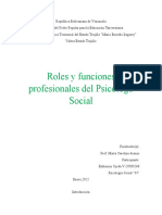 Roles y Funciones Profesionales Del Psicologo Social