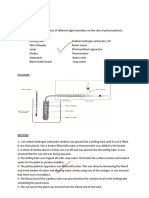 Vasudev Chanka - Photosynthesis Lab On Light Intensity