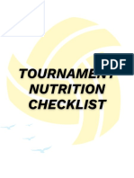 Sand Volleyball Tournament Nutrition Checklist 1