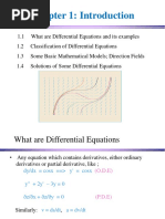 Chapter 1 - Introduction To Differential Equations