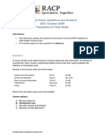  Paediatrics and Child Health Practice Exam Questions and Answe