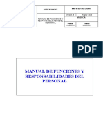 Manual de Funciones y Responsabilidades Del Personal