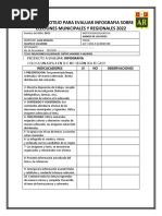 Lista de Cotejo para Evaluar Infografia Sobre Eleciones Municipales y Regionales 2022