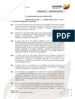 Ordenanza Que Incorpora A La Normativa Municipal El Plan de Desarrollo y Ordenamiento Territorial Pdot y Plan de Uso y Gestion de Suelo Pugs Del Canton Chone