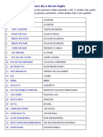 Ações Da Rotina No Nosso Dia A Dia em Inglês